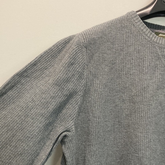 Eddie Bauer Grey Pullover Crewneck Sweater Large Tall - Picture 5 of 12